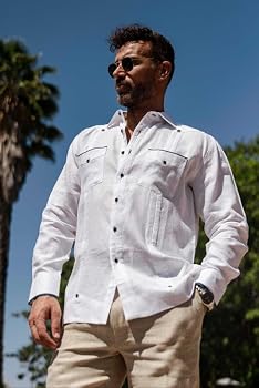 Amazon.com: Mojito Collection Men's 100% Linen Guayabera Shirt